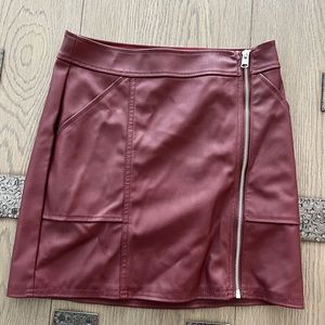 Express leather mini skirt